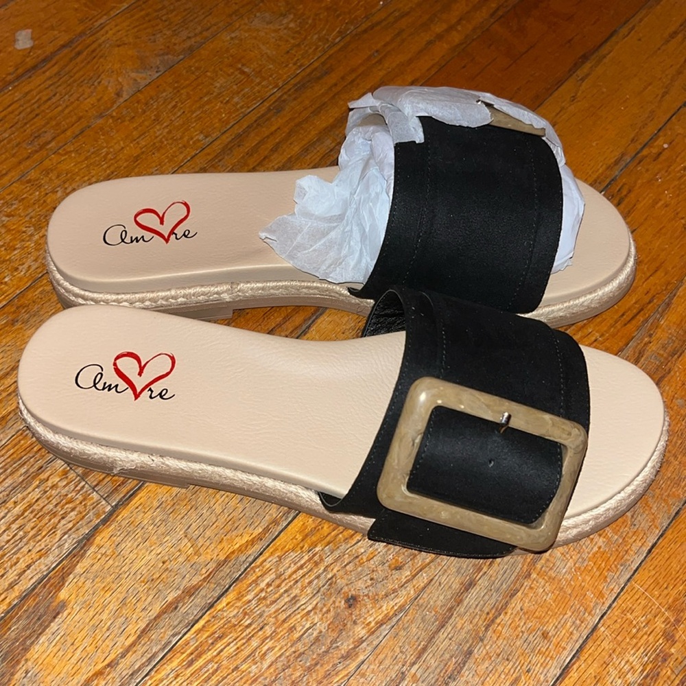 Mia Amore black sandals 8.5 *BRAND NEW*